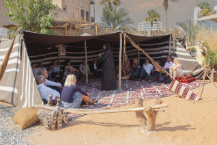 Tourists Enjoying Bedouin Camp